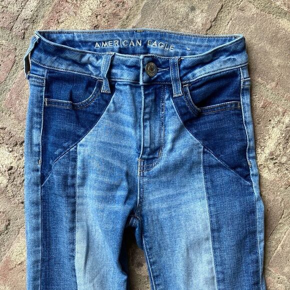 American Eagle Super Stretch Hi-Rise Jegging Crop Jeans Size 00 - Picture 4 of 13